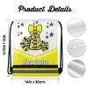 Yellow Black Cheer Cheerleaders Drawstring Backpack