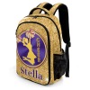 Cheer Girl Purple Gold Print All Over Print Children S Backpack
