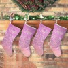 Pink Purple Print Christmas Stocking