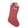 Red Print Christmas Stocking