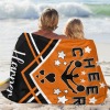 Cheerleaders Orange Cheer Flannel Blanket