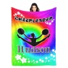 Cheerleader Cheer Colorful Tie Dye Flannel Blanket