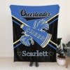 Cheerleaders Blue Gold Cheer Flannel Blanket