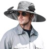 Gray Solar Powered Fan Hat