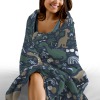 Rustic Dinosaur Forest Prehistoric Personalized Fleece Blanket Throw Blanket