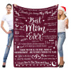 B-BA001 ifungift Mom Burgundy Blanket