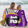 Purple Yellow Black Volleyball Flannel Blanket