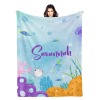 Cute Sea Animal Flannel Blanket