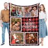 QH-235-5 Merry Christmas Black Blanket