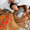 BINDI MINGSIE red chow sherpa blanket Throw Blanket