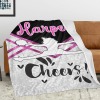 Cheer Girl Cheerleader Flannel Blanket