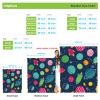Kids Outer Space Rockets Planets Constellations Fleece Blanket Throw Blanket