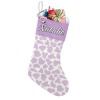 Purple Cow Print Christmas Stocking