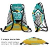 Turquoise Gold Volleyball Drawstring Backpack