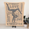 Grey Gymnastics Flannel Blanket