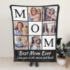 L-005-6 MOM Heart-Black Blanket
