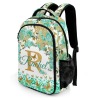 Turquoise Flowers Butterfly All Over Print Children S Backpack