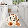 Pumpkin Bat Spider Halloween Kitchen Mat 48"x17"