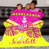 Yellow Rose Red Cheer Cheerleader Flannel Blanket