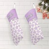 Purple Cow Print Christmas Stocking