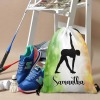 Gymnastics Green Orange Drawstring Backpack