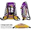 Purple Gold Black Volleyball Drawstring Backpack