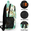 Turquoise Flowers Butterfly All Over Print Children S Backpack