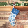 Blue Snowflakes Christmas Stocking