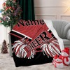 Cheer Deep Red Cheerleaders Thickened Flannel Blanket