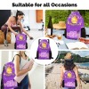 Softball Purple Print Drawstring Backpack