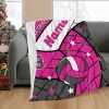 Volleyball Rose Red Thickened Flannel Blanket