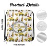 Yellow Construction Trucks Drawstring Backpack