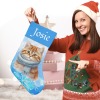 Snowflakes Cute Cat Christmas Stocking