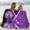 Cheerleader Purple Cheer Flannel Blanket