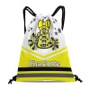 Yellow Black Cheer Cheerleaders Drawstring Backpack
