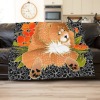 BINDI MINGSIE red chow sherpa blanket Throw Blanket