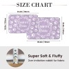 Purple Paws Rectangular Floor Mat