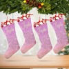 Pink Purple Print Christmas Stocking