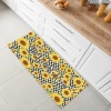 Sunflower Plaid Kitchen Mat 48"x17"