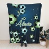 Soccer Pattern Flannel Blanket