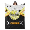 Cheerleaders Cheer Black Flannel Blanket