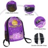 Softball Purple Print Drawstring Backpack