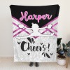 Cheer Girl Cheerleader Flannel Blanket