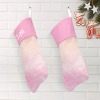 Pink Print Christmas Stocking