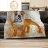 Bulldog Art English Bulldog Lovers Fleece Blanket Throw Blanket