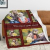 QH-182-6A Family We love you mom Blanket